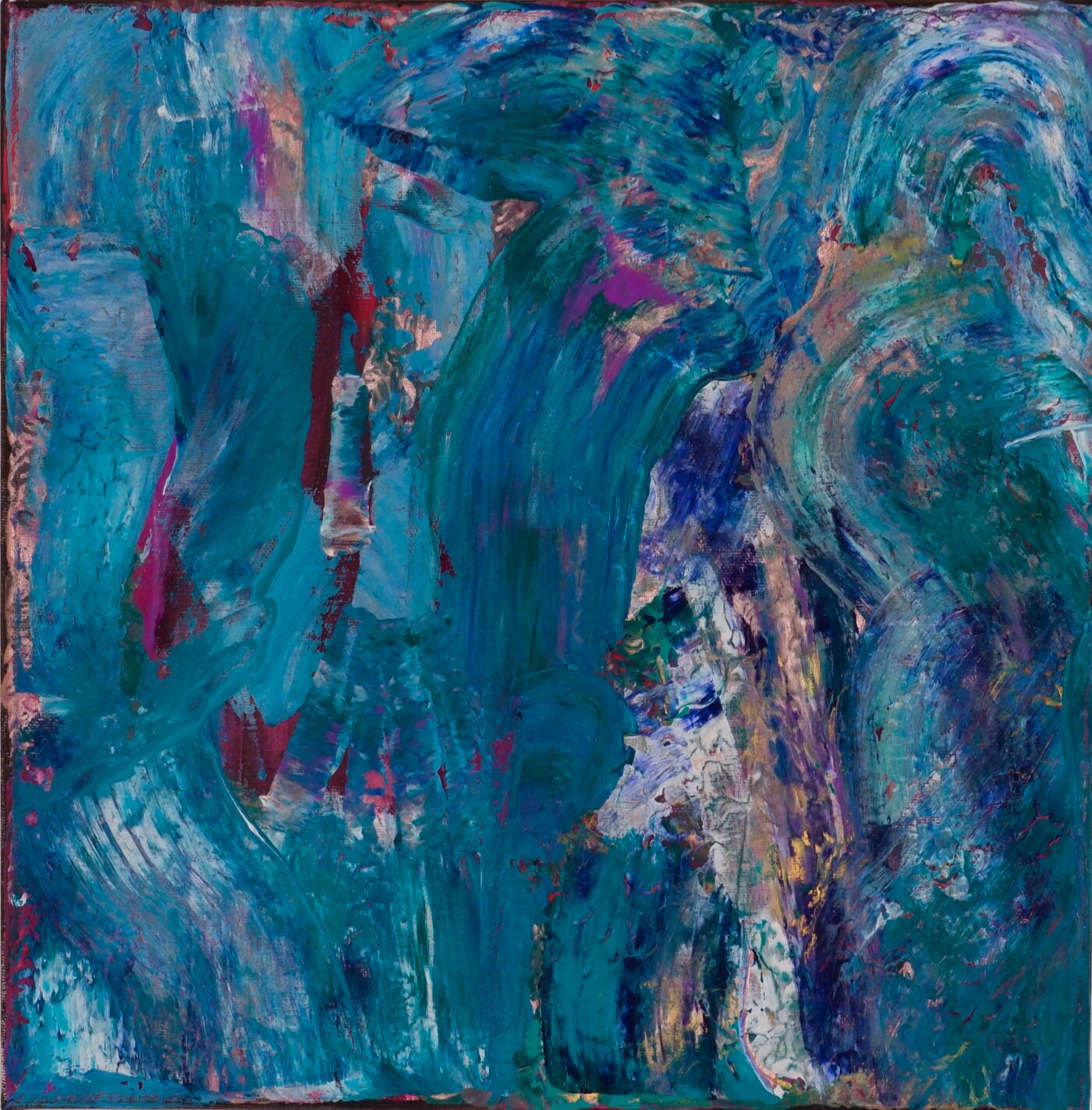 alyce mojoy no bullshit 2025 acrylic on canvas 40x40cm